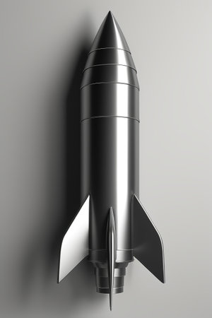 3D model of metal-textured rocketの素材