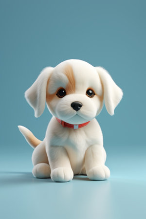Cute animated puppy image materialの素材