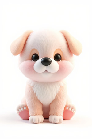 Cute cartoon puppy imageの素材