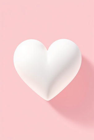 White heart pattern on pink backgroundの素材