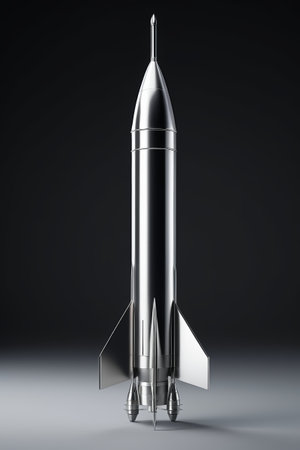 Metal texture rocket model displayの素材