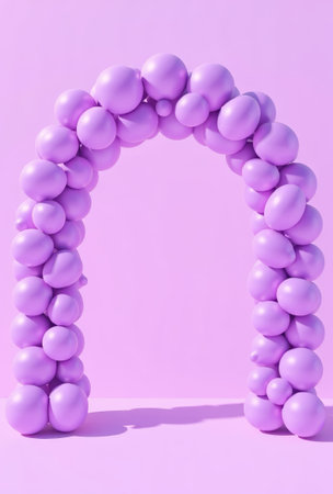 Purple balloon arch decorationの素材