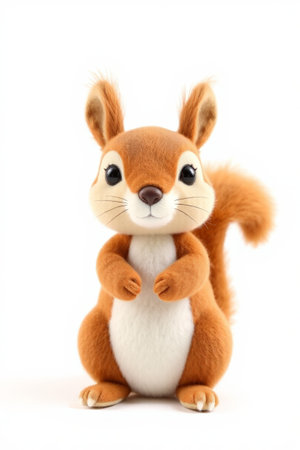 Standing brown squirrel dollの素材