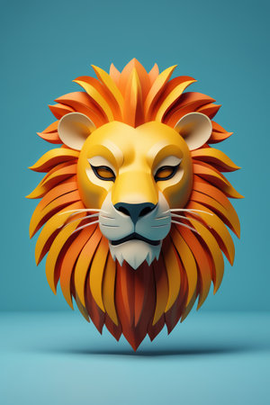 3D 3D style lion head materialの素材