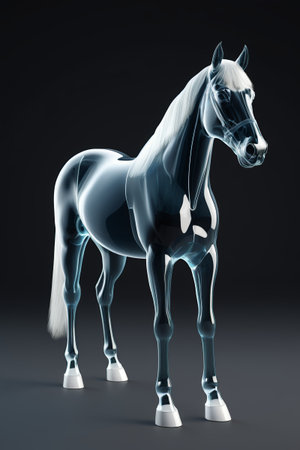 Transparent texture horse model displayの素材