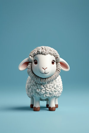 Cute Cartoon Sheep 3D Modelの素材