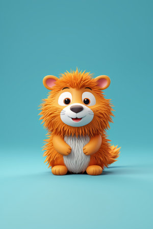 Cute cartoon lion image materialの素材