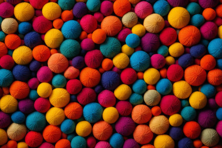 Colorful ball of yarn backgroundの素材