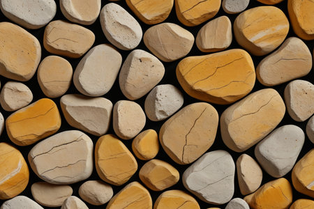 Colorful pebbles arranged texture materialの素材