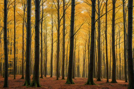 Autumn Golden Grove Natural Landscapeの素材