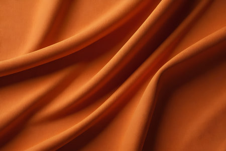Close-up of orange fabric textureの素材