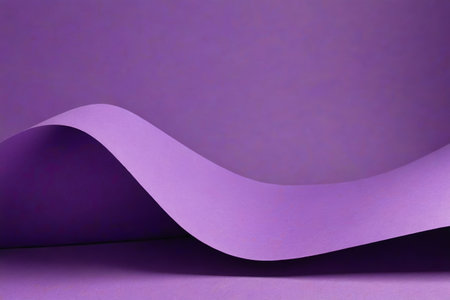 Curved paper material with purple backgroundの素材