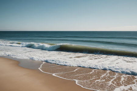 Beach waves natureの素材