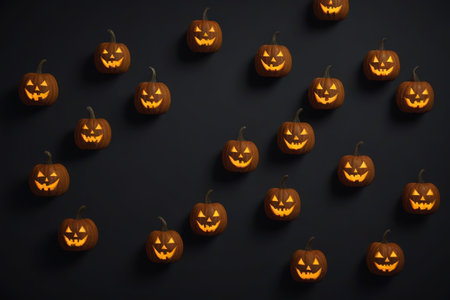 Halloween Pumpkin Pattern Backgroundの素材