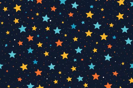 Colorful star pattern background materialの素材
