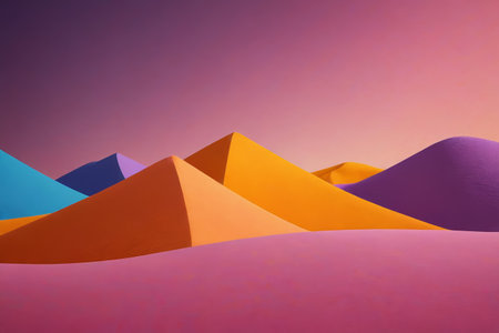 Colorful desert abstract landscapeの素材