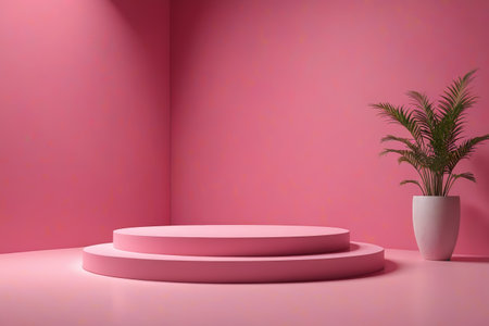 Pink background product display standの素材