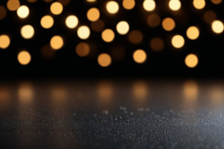 Gold spot light and shadow on black backgroundの素材