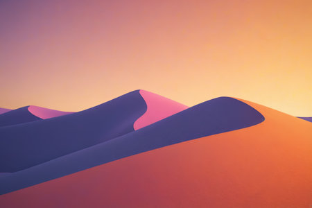 Desert natural scenery gradient color landscapeの素材