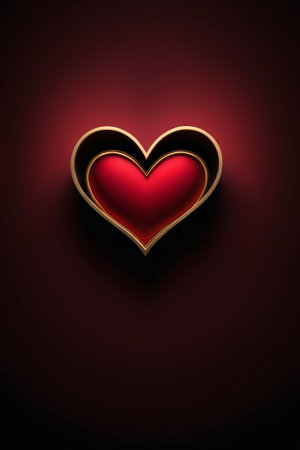 Red heart pattern materialの素材