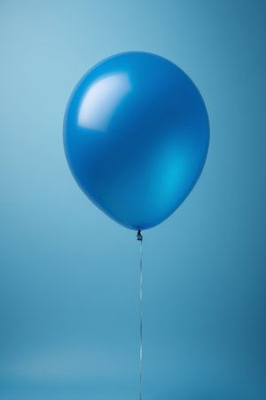 Close-up of a blue balloonの素材