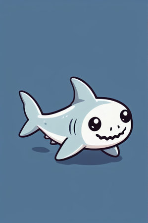 Cartoon Shark Illustration Materialの素材