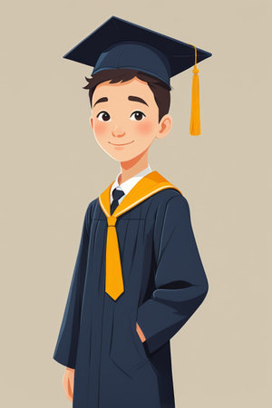 Boy in a bachelor's gownの素材