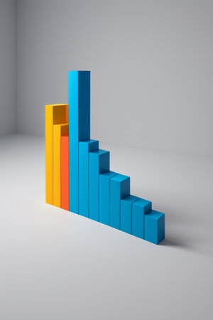 3D colored column chartの素材