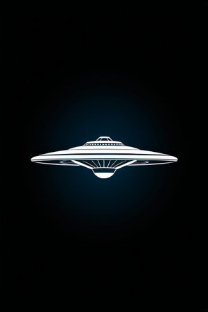 Suspended science fiction flying saucerの素材