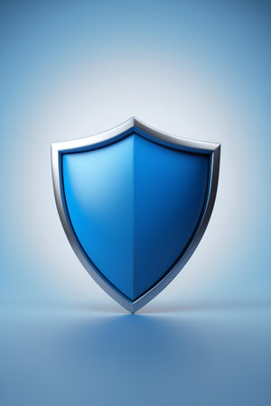Blue shield protects security materialsの素材