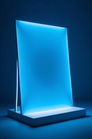 Blue light-up display standの素材