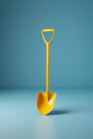 Yellow Shovel Close-up Materialの素材