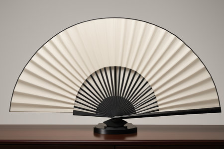 Close-up of folding fan ornamentsの素材
