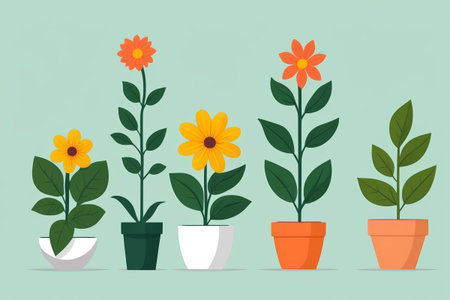 Potted Flower Illustrationの素材