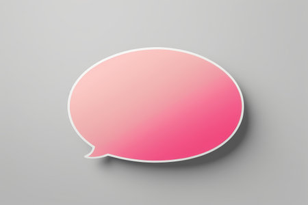 Pink gradient dialogue bubble design materialの素材