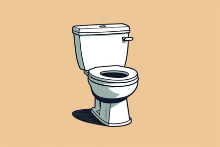 Cartoon style independent toilet illustrationの素材