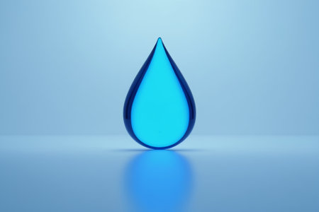 Close-up material of blue water dropの素材