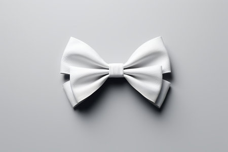 Close-up of white bow jewelryの素材