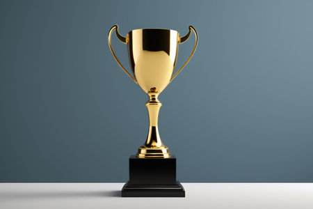 Close-up of the gold trophyの素材