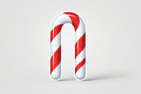 Red and white striped candy barsの素材