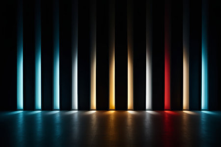 Colorful glowing striped backgroundの素材