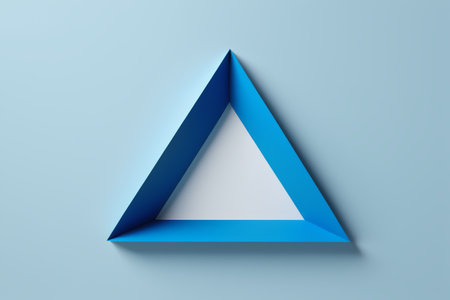 Blue solid triangle design materialの素材