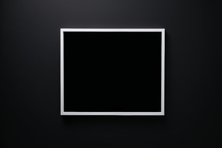 Square image with white border on black backgroundの素材