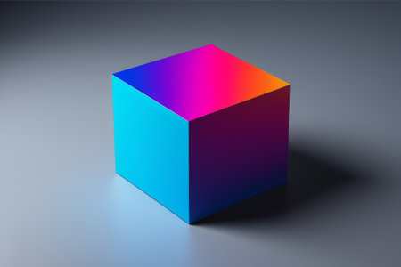 Color Gradient Cube Design Materialの素材