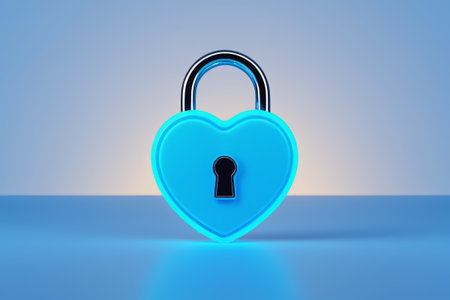 Heart Padlock Security Theme Materialの素材