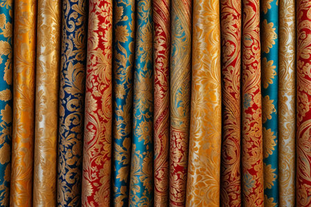 Colorful pattern decorative fabric materialの素材