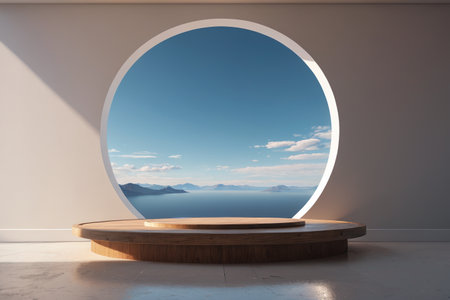 Nature outside the circular window insideの素材