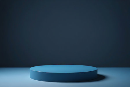 Blue circular display base sceneの素材