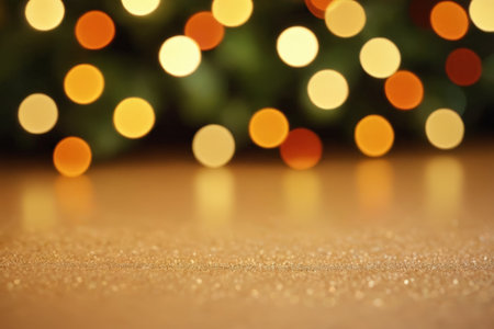 Blurred glow decorative spot on gold backgroundの素材