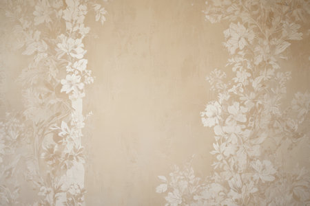 Beige Floral Textured Background Wallpaper Materialの素材